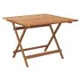 Folding solid acacia wood garden table 90x90x75 cm by , Garden tables - Ref: Foro24-319671, Price: 133,02 €, Discount: %