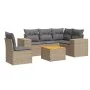Garden sofa set with 6-piece synthetic rattan beige cushions by , Garden sets - Ref: Foro24-3257781, Price: 436,11 €, Discoun...