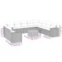 Garden sofa set 11 pieces with beige synthetic rattan cushions by , Garden sets - Ref: Foro24-3257851, Price: 845,69 €, Disco...