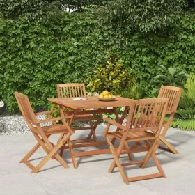 Garden dining set 5 pieces solid acacia wood by , Garden sets - Ref: Foro24-3152899, Price: 301,35 €, Discount: %