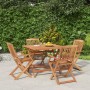 Juego de comedor de jardín 5 piezas madera maciza de acacia de , Conjuntos de jardín - Ref: Foro24-3152899, Precio: 327,53 €,...
