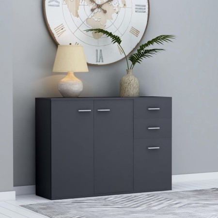 Aparador de madera contrachapada gris 105x30x75 cm de , Aparadores - Ref: Foro24-800695, Precio: 115,70 €, Descuento: %
