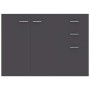 Aparador de madera contrachapada gris 105x30x75 cm de , Aparadores - Ref: Foro24-800695, Precio: 115,70 €, Descuento: %