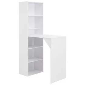 Bar table with white shelf 115x59x200 cm by , Kitchen and dining tables - Ref: Foro24-280227, Price: 211,08 €, Discount: %