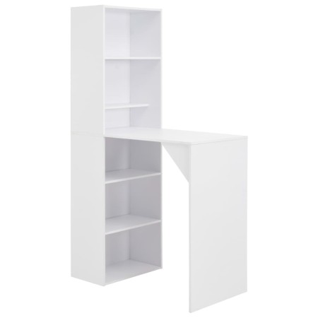 Bartisch mit weißem Regal 115x59x200 cm von , Küchen- und Esstische - Ref: Foro24-280227, Preis: 216,05 €, Rabatt: %