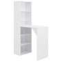 Bartisch mit weißem Regal 115x59x200 cm von , Küchen- und Esstische - Ref: Foro24-280227, Preis: 216,05 €, Rabatt: %