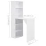 Bar table with white shelf 115x59x200 cm by , Kitchen and dining tables - Ref: Foro24-280227, Price: 211,08 €, Discount: %