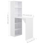 Bartisch mit weißem Regal 115x59x200 cm von , Küchen- und Esstische - Ref: Foro24-280227, Preis: 216,05 €, Rabatt: %
