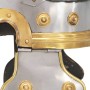 Réplica de casco de soldado romano rol en vivo acero plateado