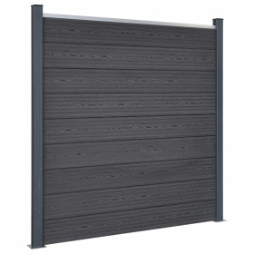 Graues WPC-Zaunplatten-Set 180 x 186 cm von , Zaunpaneele - Ref: Foro24-3211827, Preis: 306,96 €, Rabatt: %