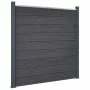 Graues WPC-Zaunplatten-Set 180 x 186 cm von , Zaunpaneele - Ref: Foro24-3211827, Preis: 304,76 €, Rabatt: %
