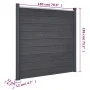 Graues WPC-Zaunplatten-Set 180 x 186 cm von , Zaunpaneele - Ref: Foro24-3211827, Preis: 304,76 €, Rabatt: %