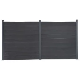 Graues WPC-Zaunplatten-Set 353 x 186 cm von , Zaunpaneele - Ref: Foro24-3211831, Preis: 555,96 €, Rabatt: %