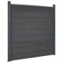Graues WPC-Zaunplatten-Set 353 x 186 cm von , Zaunpaneele - Ref: Foro24-3211831, Preis: 579,18 €, Rabatt: %