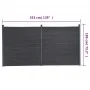 Graues WPC-Zaunplatten-Set 353 x 186 cm von , Zaunpaneele - Ref: Foro24-3211831, Preis: 579,18 €, Rabatt: %