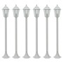 Weiße Aluminium-Gartenlampen E27 110 cm 6 Einheiten von , Außenbeleuchtung - Ref: Foro24-44215, Preis: 163,35 €, Rabatt: %