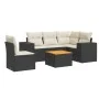 6-piece garden sofa set and black synthetic rattan cushions by , Garden sets - Ref: Foro24-3257778, Price: 378,19 €, Discount: %