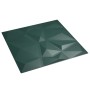 Paneles de pared 48 uds XPS diamante verde 50x50 cm 12 m²