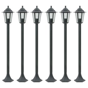 Dunkelgrüne Aluminium-Gartenlampen E27 110 cm 6 Einheiten von , Außenbeleuchtung - Ref: Foro24-44214, Preis: 168,58 €, Rabatt: %