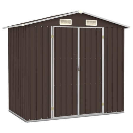 Brown galvanized steel garden shed 205x129x183 cm by , Sheds - Ref: Foro24-46300, Price: 252,51 €, Discount: %