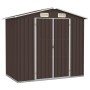 Brown galvanized steel garden shed 205x129x183 cm by , Sheds - Ref: Foro24-46300, Price: 252,51 €, Discount: %
