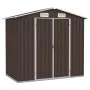 Brown galvanized steel garden shed 205x129x183 cm by , Sheds - Ref: Foro24-46300, Price: 251,76 €, Discount: %