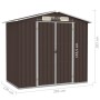Brown galvanized steel garden shed 205x129x183 cm by , Sheds - Ref: Foro24-46300, Price: 252,51 €, Discount: %