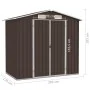 Brown galvanized steel garden shed 205x129x183 cm by , Sheds - Ref: Foro24-46300, Price: 251,76 €, Discount: %