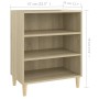 Aparador de madera contrachapada roble Sonoma 57x35x70 cm de , Aparadores - Ref: Foro24-806052, Precio: 46,71 €, Descuento: %