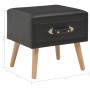 Schwarzer Nachttisch 40x35x40 cm Kunstleder von vidaXL, Nachttische - Ref: Foro24-247537, Preis: 53,89 €, Rabatt: %