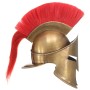 Réplica de casco de guerrero griego rol en vivo acero latón