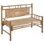 Banco de jardín con cojín bambú 120 cm de , Bancos de jardín - Ref: Foro24-3063897, Precio: 144,20 €, Descuento: %