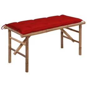 Banco de jardín plegable con cojín bambú 118 cm by , garden benches - Ref: Foro24-3063870, Price: 96,49 €, Discount: %
