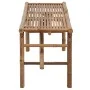 Banco de jardín plegable con cojín bambú 118 cm de , Bancos de jardín - Ref: Foro24-3063870, Precio: 96,49 €, Descuento: %