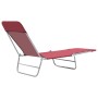 Tumbonas plegables 2 unidades acero y tela rojas de , Tumbonas - Ref: Foro24-44301, Precio: 88,84 €, Descuento: %
