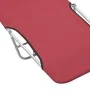 Folding sun loungers, 2 units, red steel and fabric by , Loungers - Ref: Foro24-44301, Price: 87,36 €, Discount: %
