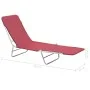 Folding sun loungers, 2 units, red steel and fabric by , Loungers - Ref: Foro24-44301, Price: 87,36 €, Discount: %