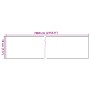 Panel de valla de PVC crema 70x0,19 m