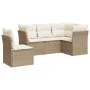 Garden sofa set with cushions 5 pieces beige synthetic rattan by , Garden sets - Ref: Foro24-3249477, Price: 349,01 €, Discou...