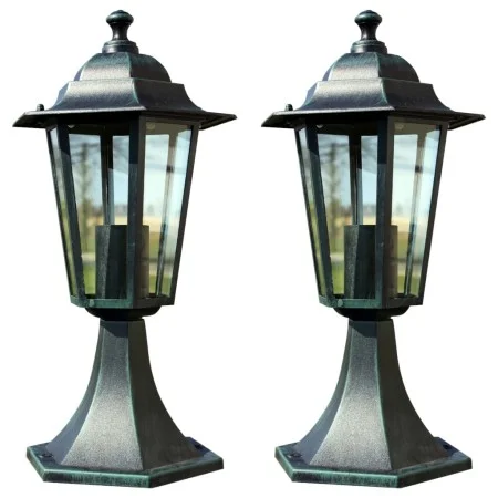 Gartenleuchte 2 Stk. dunkelgrün/schwarz Aluminium von , Außenbeleuchtung - Ref: Foro24-3057507, Preis: 50,40 €, Rabatt: %