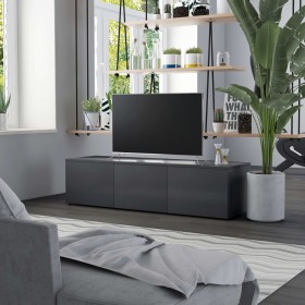 Mueble para TV madera contrachapada gris 120x34x30 cm