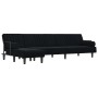 L-shaped black velvet sofa bed 260x140x70 cm by , Sofas - Ref: Foro24-3157245, Price: 451,86 €, Discount: %