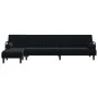 L-förmiges Schlafsofa aus schwarzem Samt 260x140x70 cm von , Sofas - Ref: Foro24-3157245, Preis: 425,46 €, Rabatt: %