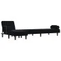 L-förmiges Schlafsofa aus schwarzem Samt 260x140x70 cm von , Sofas - Ref: Foro24-3157245, Preis: 425,46 €, Rabatt: %