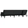 L-förmiges Schlafsofa aus schwarzem Samt 260x140x70 cm von , Sofas - Ref: Foro24-3157245, Preis: 425,46 €, Rabatt: %