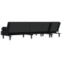 L-förmiges Schlafsofa aus schwarzem Samt 260x140x70 cm von , Sofas - Ref: Foro24-3157245, Preis: 451,86 €, Rabatt: %