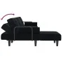 L-förmiges Schlafsofa aus schwarzem Samt 260x140x70 cm von , Sofas - Ref: Foro24-3157245, Preis: 425,46 €, Rabatt: %