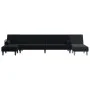 L-förmiges Schlafsofa aus schwarzem Samt 260x140x70 cm von , Sofas - Ref: Foro24-3157245, Preis: 425,46 €, Rabatt: %