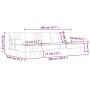 L-förmiges Schlafsofa aus schwarzem Samt 260x140x70 cm von , Sofas - Ref: Foro24-3157245, Preis: 451,86 €, Rabatt: %