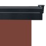 Toldo lateral de balcón marrón 85x250 cm